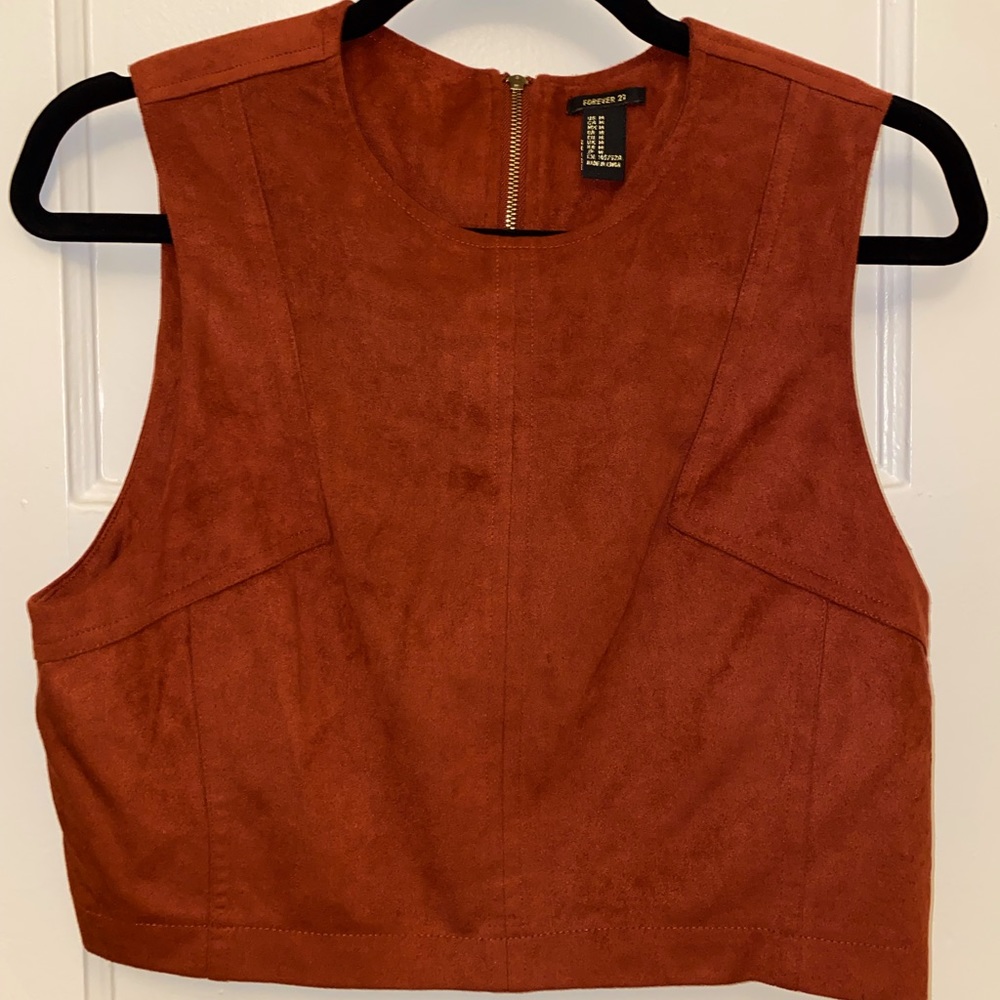 Velvet crop top